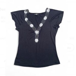 FWR USA sequin top silver glitter size medium vintage Y2K